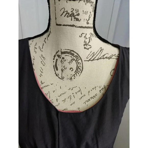 Ann Taylor Loft Mini Dress Pleated Sleeveless Charcoal Gray with Pockets Size 8 - Picture 6 of 11